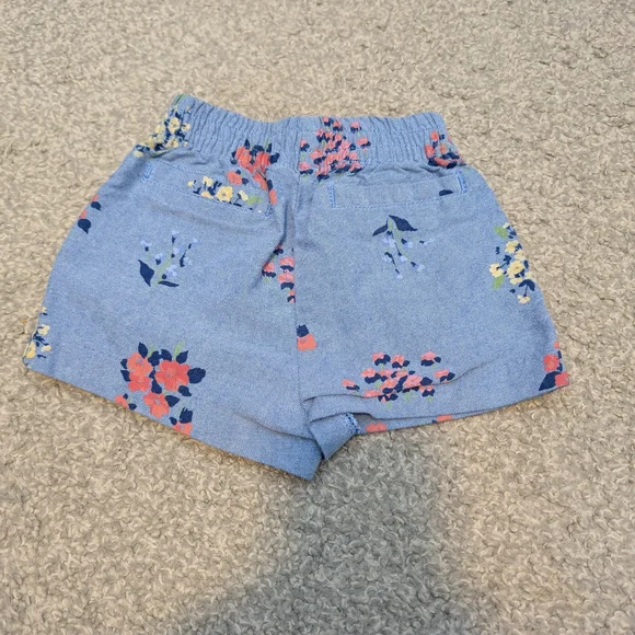 3 For $18 Janie and Jack Blue Floral High Waist Shorts - Picture 4 of 5